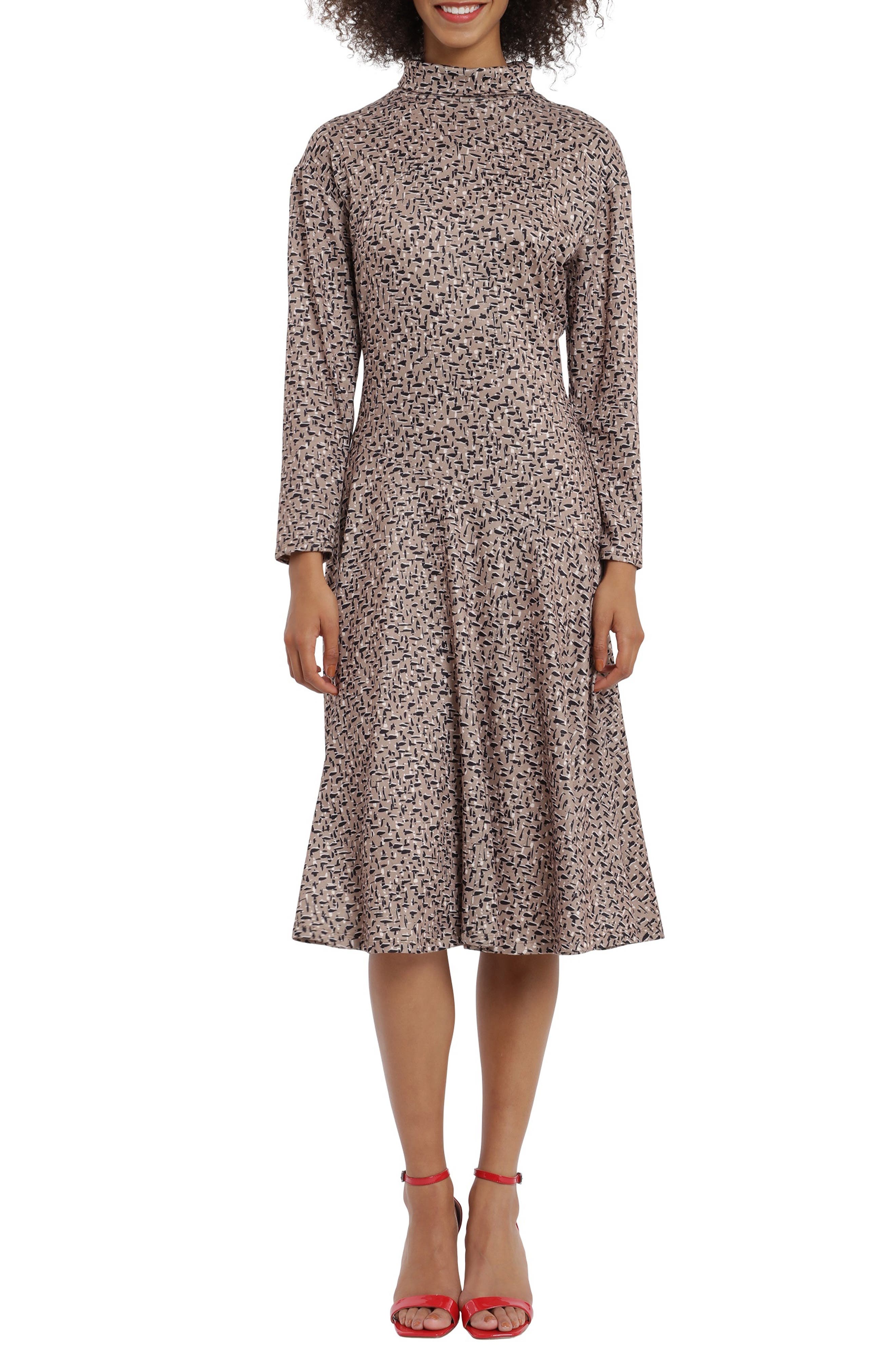 Maggy London Print Long Sleeve 