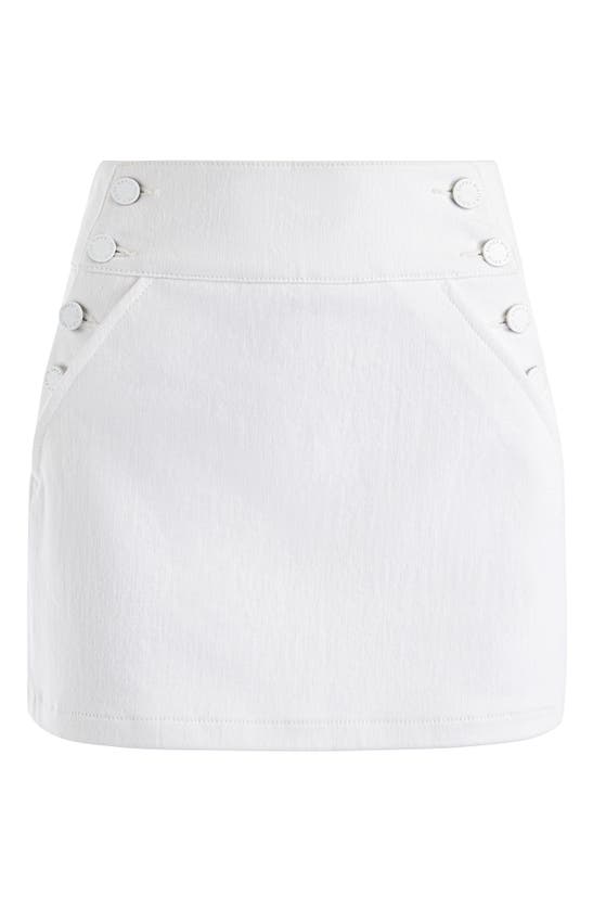Shop Alice And Olivia Donald Miniskirt In Off White