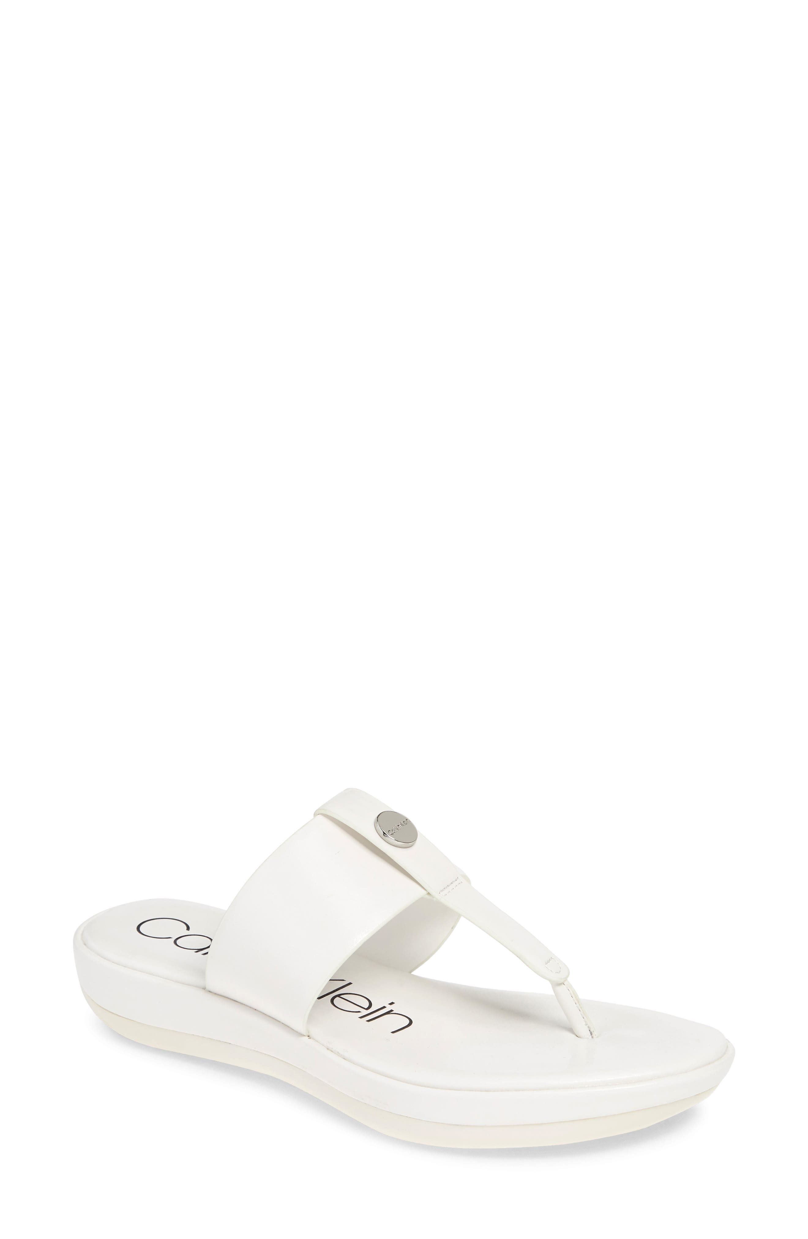 calvin klein platform flip flops