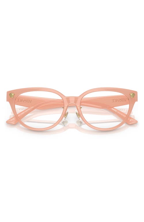 Versace 54mm Pillow Optical Glasses In Opal Pink