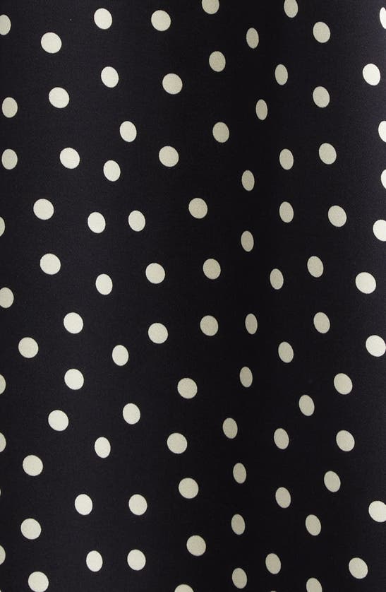 Shop Stella Mccartney Polka Dot Handkerchief Hem Maxi Skirt In 1028 - Black/ Cream