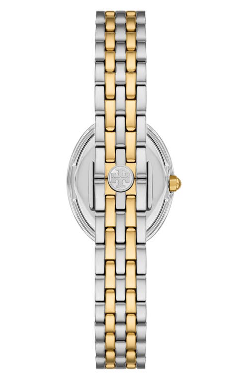 Shop Tory Burch The Oval Two-tone Bracelet Watch, 22mm X 28mm In Two Tone