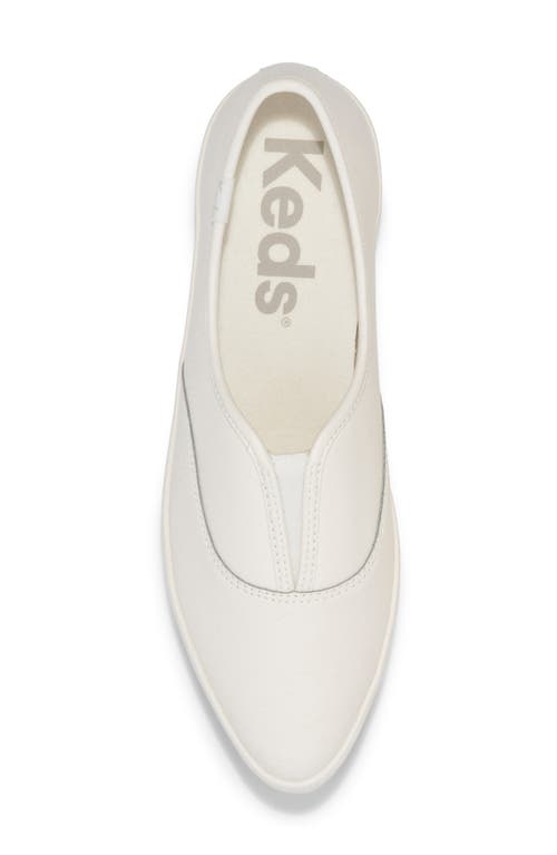 Keds ® Point Platform Slip-on Sneaker In White Leather