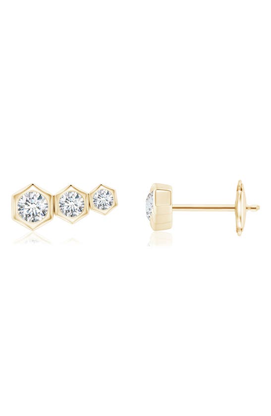 Natori Fine Jewelry Natori Indochine Journey Diamond Stud Earrings In Yellow Gold