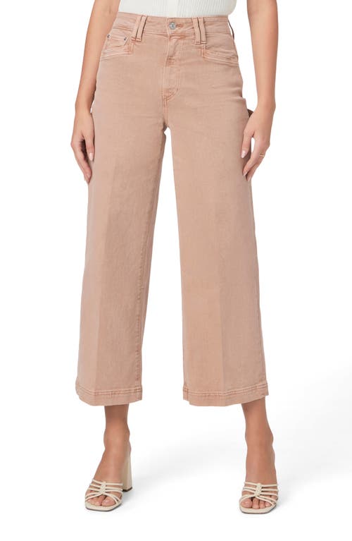 Paige Anessa Wide Leg Ankle Jeans In Vintage Dried Rose