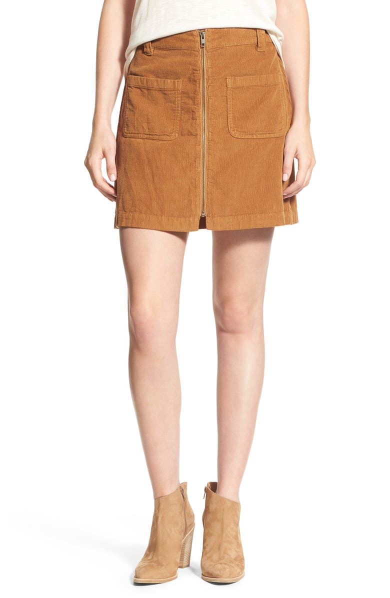 Madewell Zip Front Corduroy Miniskirt | Nordstrom