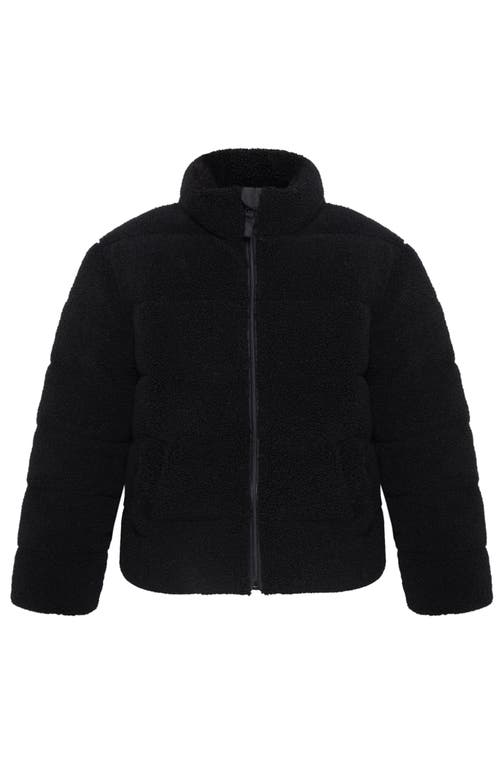 Shop Rokka&rolla Kids' Borg Puffer Jacket In Black Pearl