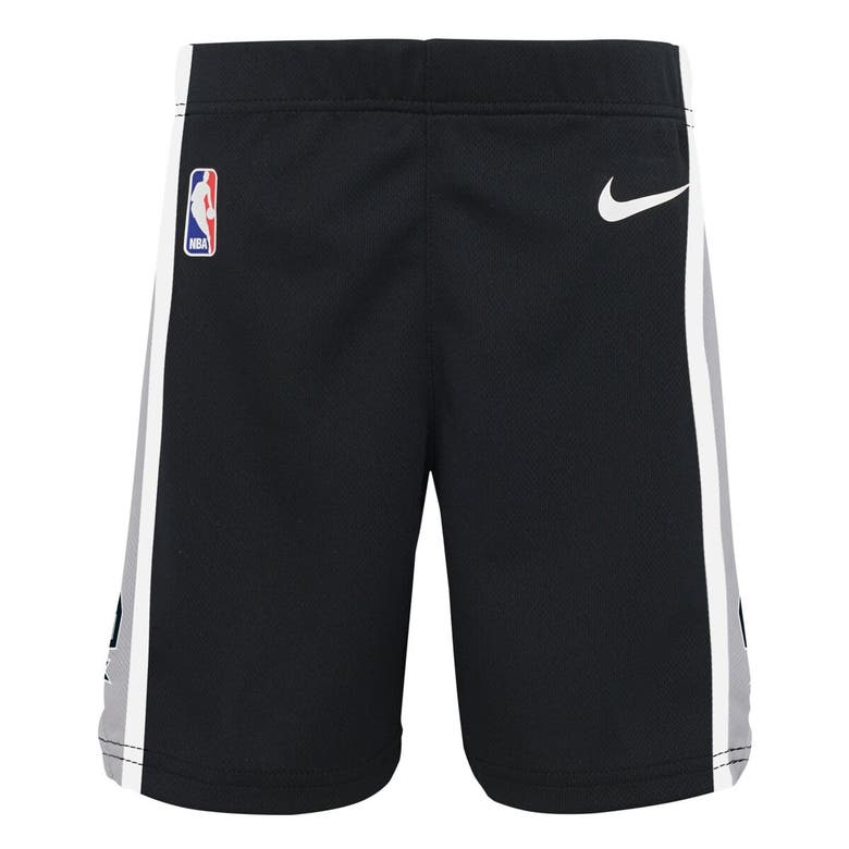 Nike Kids' Preschool  Black San Antonio Spurs Icon Replica Shorts