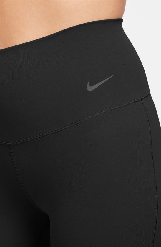Shop Nike Dri-fit Flare Leggings In Black/ Black