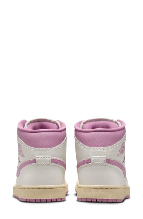 Shop Jordan Air  1 Mid Sneaker In Sail/orchid/muslin