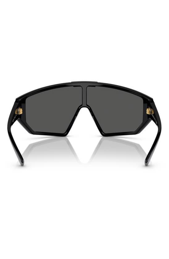 Shop Versace 47mm Irregular Mask Sunglasses In Black