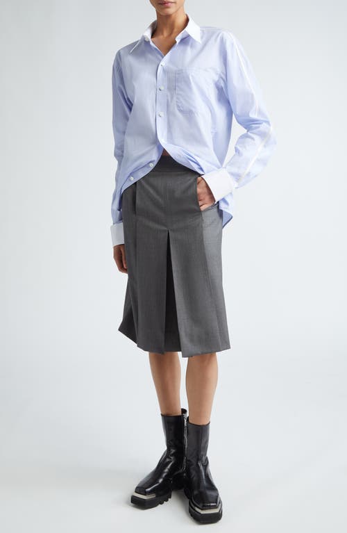 Shop Peter Do Pleated Stretch Wool Culottes In Grey