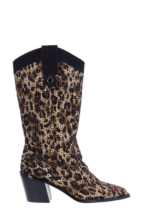 J. Reneé Laylani Pointed Toe Western Boot In Brown/ Black
