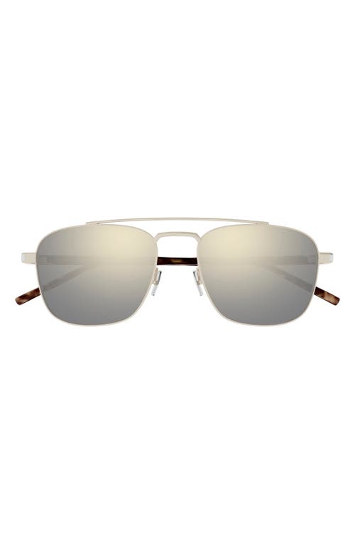 Saint Laurent 56mm Aviator Sunglasses in Ivory at Nordstrom