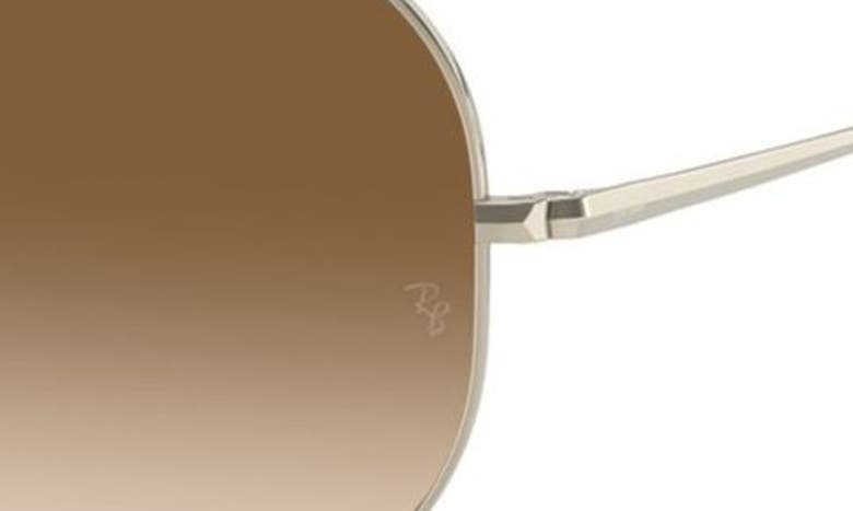 Shop Ray Ban Ray-ban 62mm Gradient Pilot Oversize Aviator Sunglasses In Gold Flash