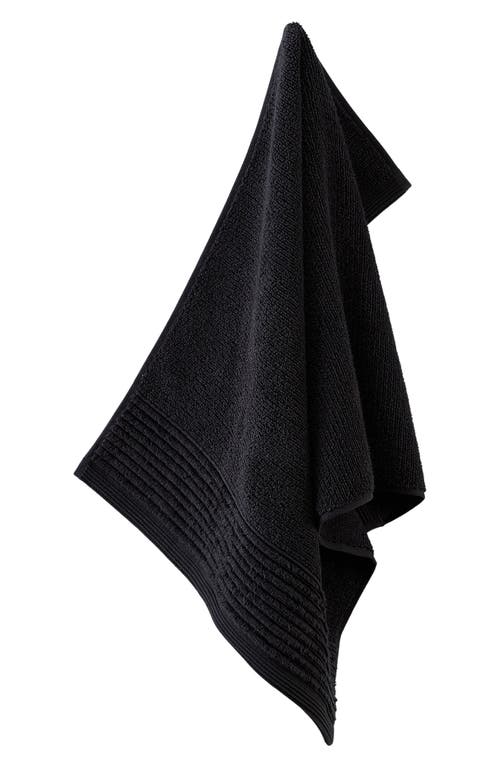 Vera Wang Sculpted Pleat 6-piece Bath Towel, Hand Towel & Washcloth Set In Black
