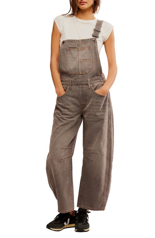 Free People Good Luck Denim Overalls Archive Grey at Nordstrom,