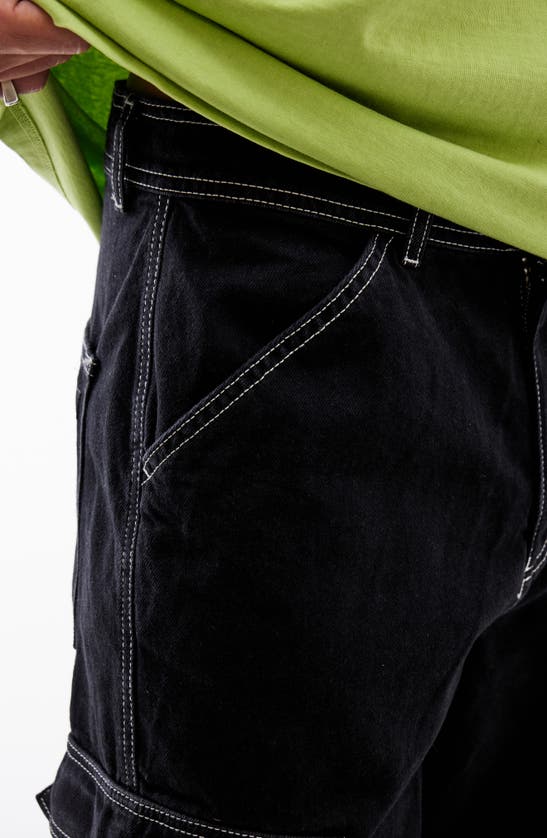 Shop Bdg Urban Outfitters Cargo Denim Pants In Black