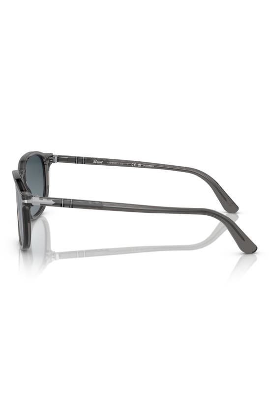 Persol 55mm Gradient Polarized Square Sunglasses In Transparent Grey