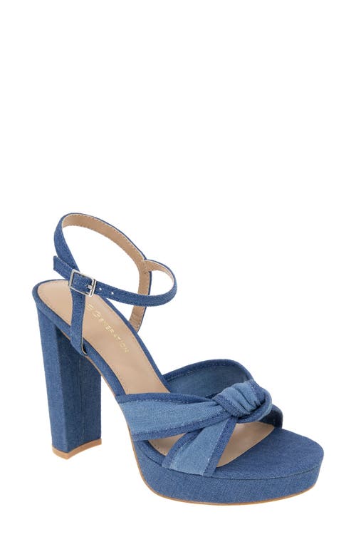 bcbg Orlie Ankle Strap Sandal Blue Denim at Nordstrom,