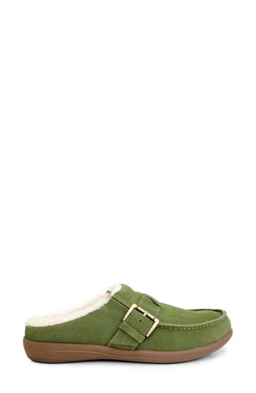 Shop Revitalign Siesta Faux Fur Lined Clog In Olive