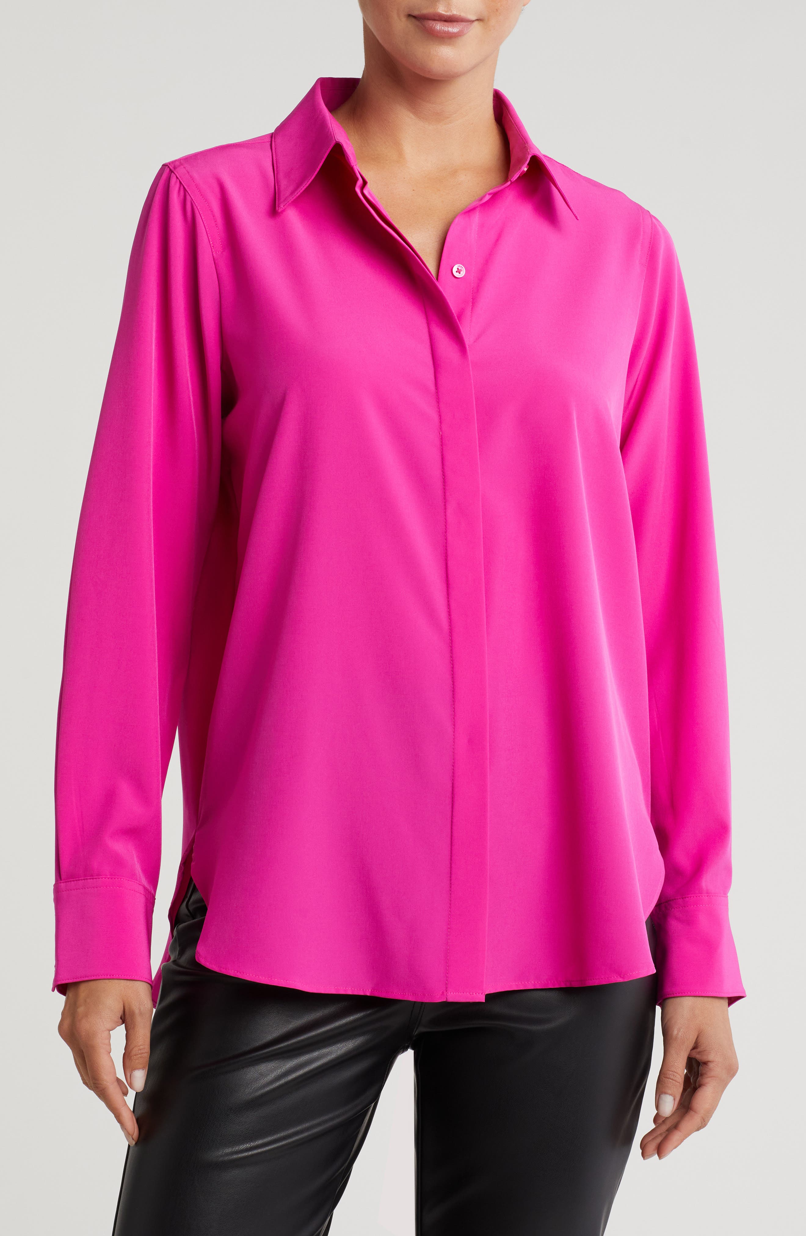 Women's Pink Button-Up Shirts Rack | Nordstrom Rack