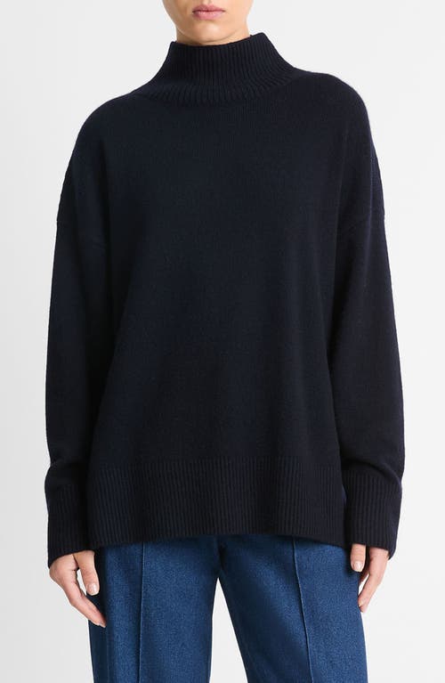 Shop Vince Funnel Neck Wool & Cashmere Sweater In Coastal