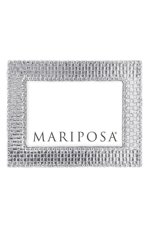 Mariposa Basket Weave Recycled Aluminum Picture Frame In Silver