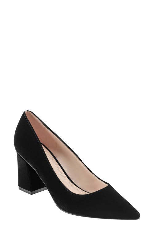 Shop Marc Fisher Ltd Zala Block Heel Pump In Black Suede