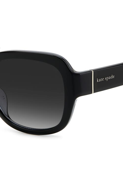 Kate Spade Laynes 55mm Gradient Sunglasses In Black/grey Shaded