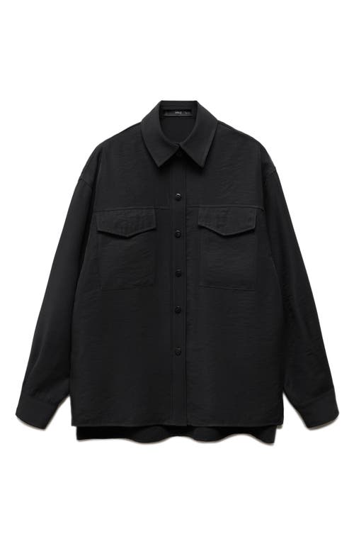 MANGO MANGO TWO-POCKET BUTTON-UP SHIRT 