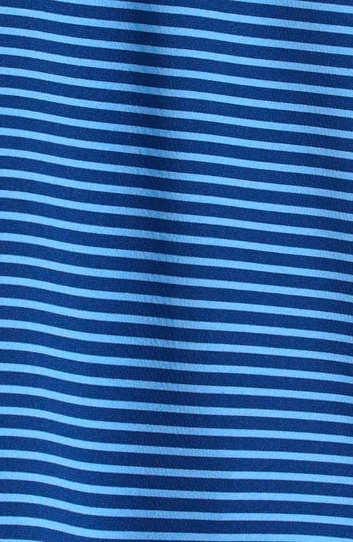 Shop Vineyard Vines Kids' Bradley Stripe Stretch Polo In Stp Blue Bay/oc Brz