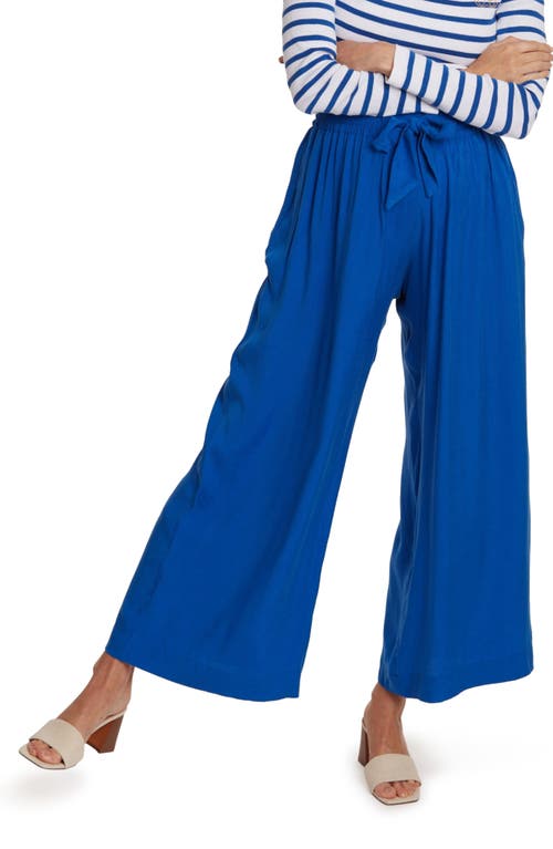 Sahel Smocked Twill Maternity Pants in Electric Blue