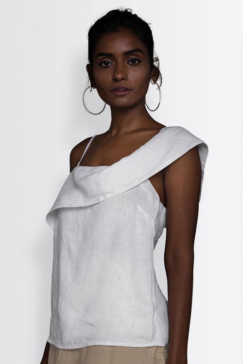 Reistor Women's White The Wandering Wave Hemp Shirt In Coconut White