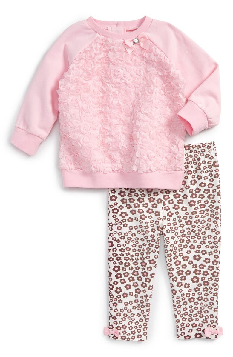 Little Me Rosette Sweatshirt & Leggings (Baby Girls) | Nordstrom