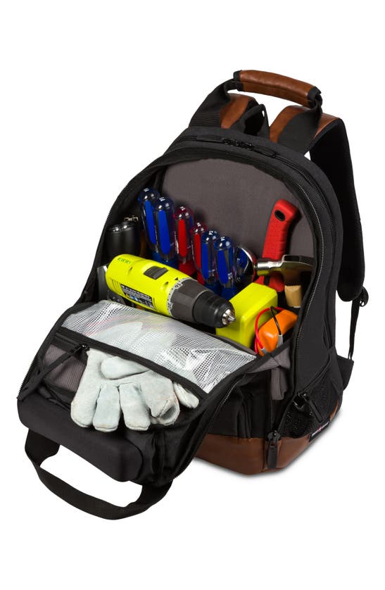 Shop Swissgear 2767 Work Pack Tool Backpack In Black/ Brn