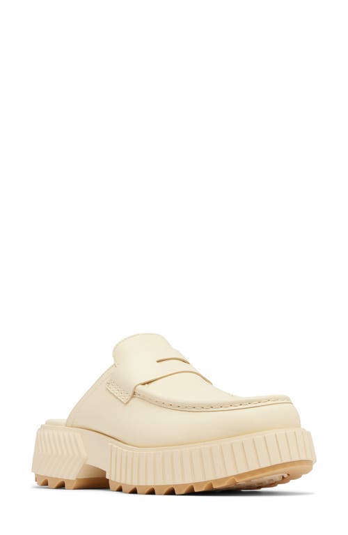 Sorel Ona Ave Penny Loafer Mule In Honey White/ Sea Salt