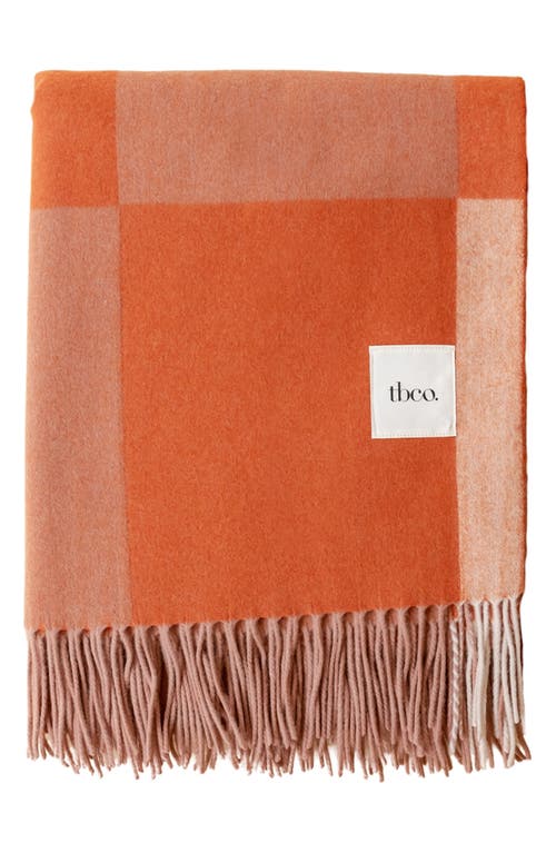 Shop Tbco Merino Wool & Cashmere Blanket In Apricot