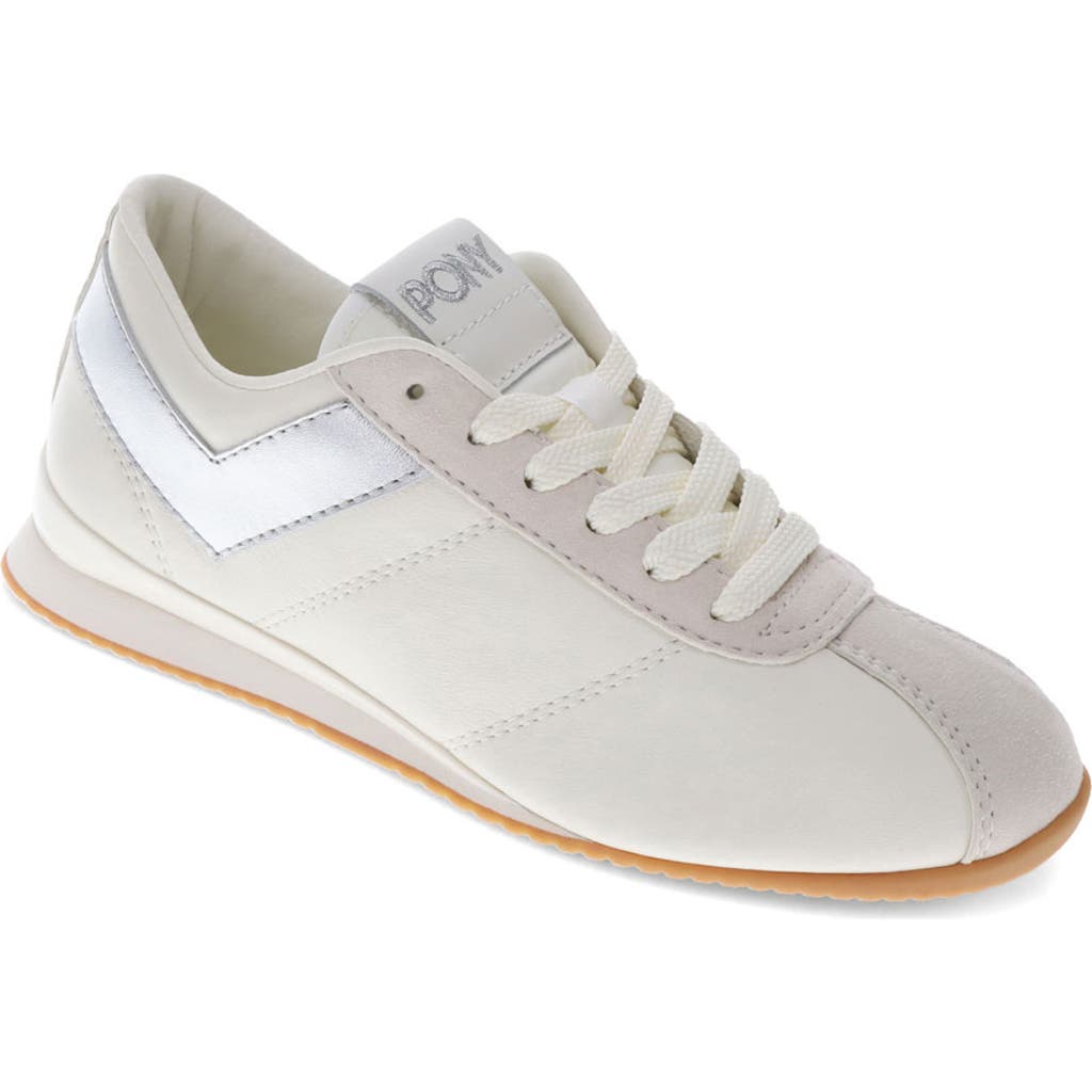 Pony Ko-80 Low Classic Sneakers In Snow White/moonbeam/silver