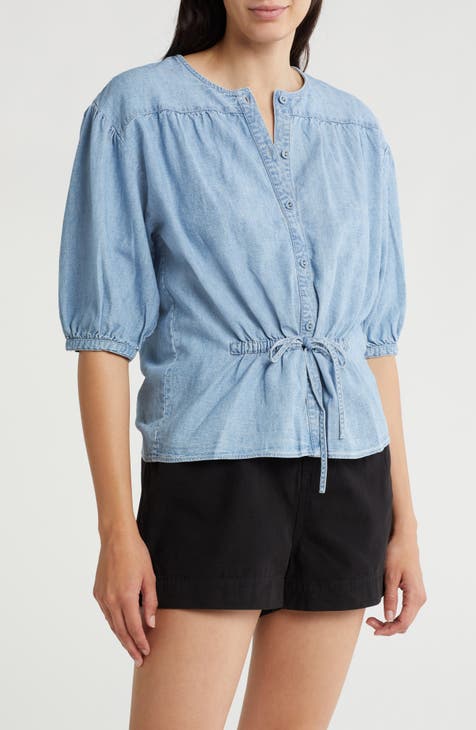 Saba Tie Waist Denim Shirt