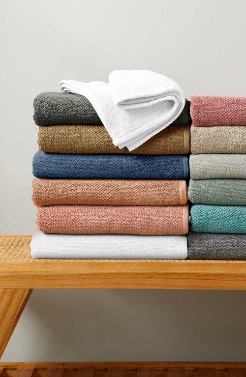 Woven & Weft Textured Cotton 12-pack Washcloths In Dusty Rose