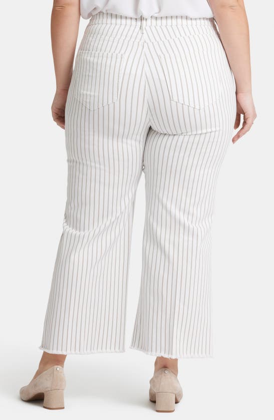 Nydj Teresa Exposed Button High Waist Ankle Wide Leg Jeans In Beach Cruise Stripe