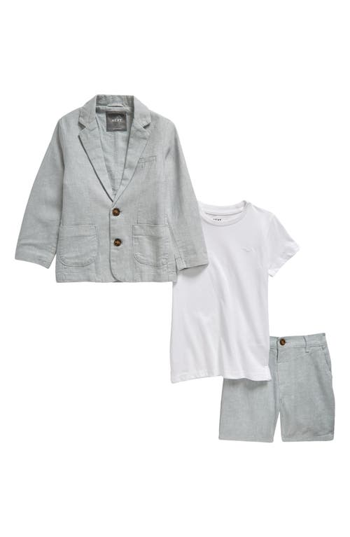 Shop Next Kids' Blazer, T-shirt & Shorts Set In Blue