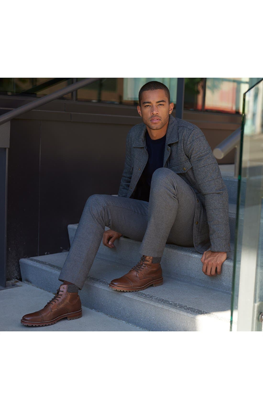 karnes brogue cap toe boot