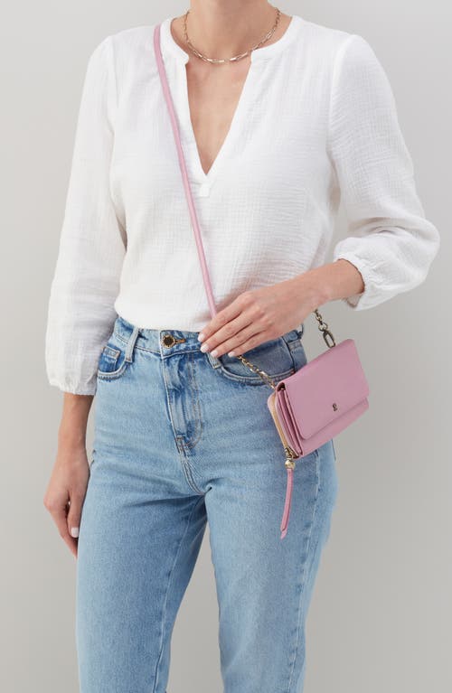 Hobo Rubie Leather Crossbody Bag In Lilac Rose