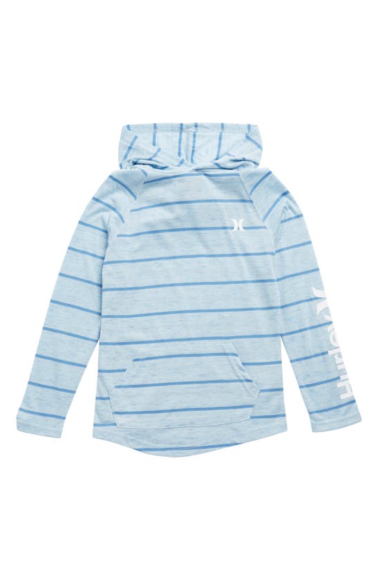 Hurley Kids' Stripe Cloud Slub Pullover Hoodie In Crystal
