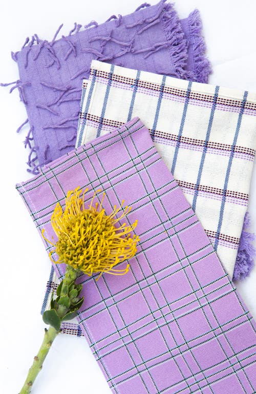 ARCHIVE NEW YORK ARCHIVE NEW YORK CHIAPAS HANDWOVEN PLAID COTTON NAPKINS, SET OF 4