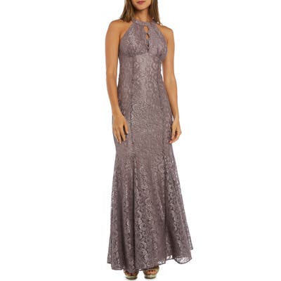 Morgan & Co. Glitter Lace Trumpet Gown