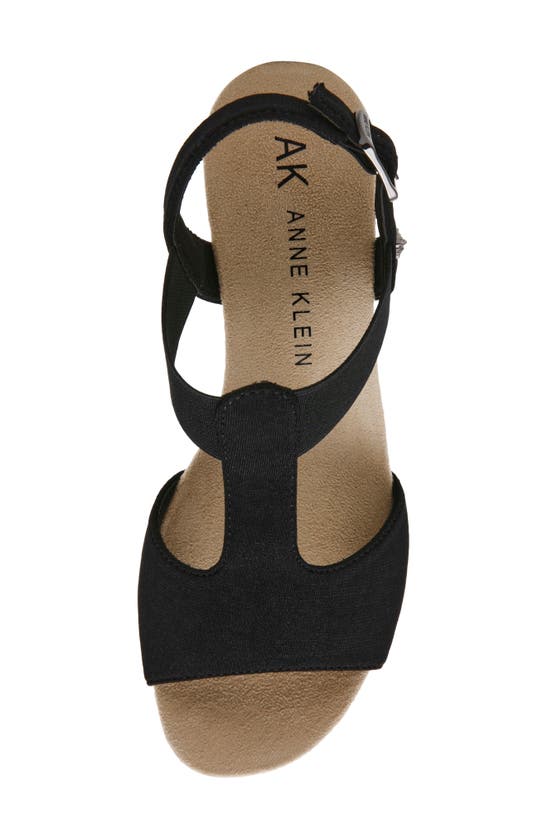Shop Anne Klein Brody Slingback Wedge Sandal In Black