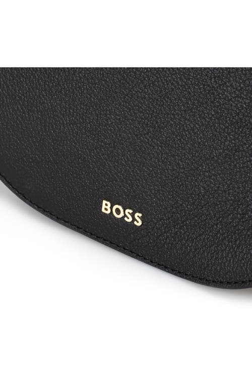 Hugo Boss Hugo Liriel Flap Faux Leather Crossbody Bag In Black